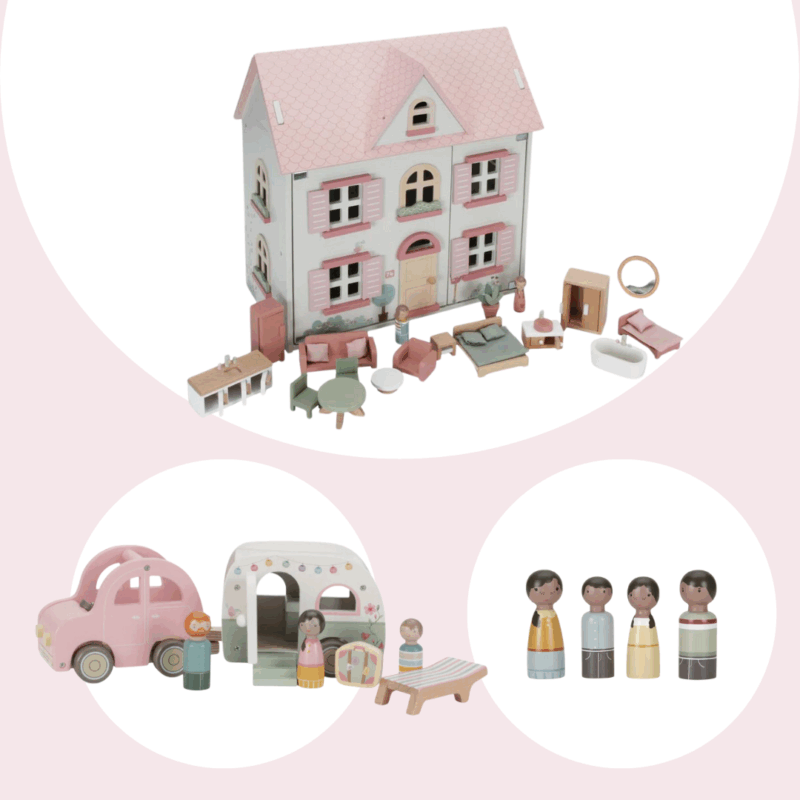 Belliani Family Evi Dollhouse & Caravan Playset – Interactive Toy Set