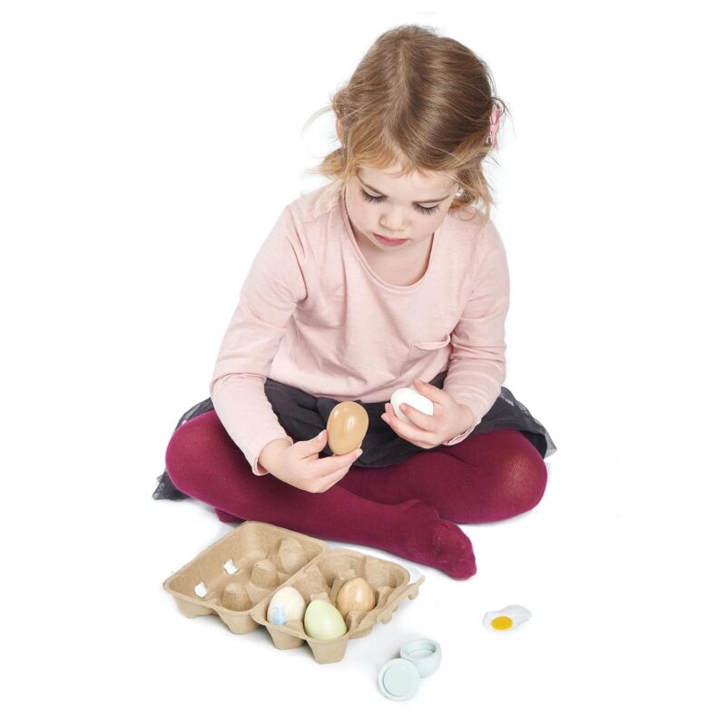 Belliani Wooden Egg Toy Set – Pretend Play Kitchen Accessory - Image 5