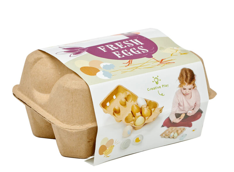 Belliani Wooden Egg Toy Set – Pretend Play Kitchen Accessory - Image 4