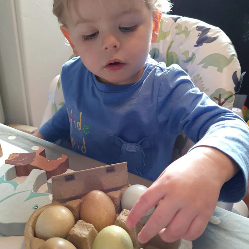 Belliani Wooden Egg Toy Set – Pretend Play Kitchen Accessory - Image 3